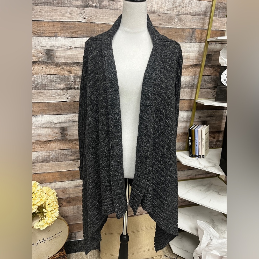 Laurie b. Charcoal Gray Mid Length Cardigan
